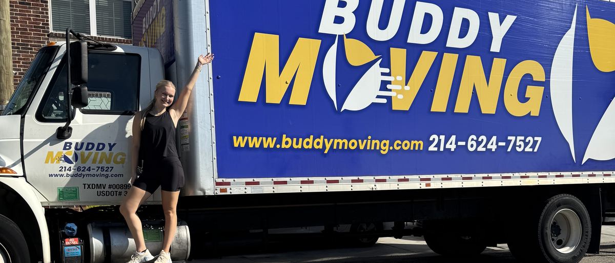 A Buddy Moving crew on a job in Garland, Texas