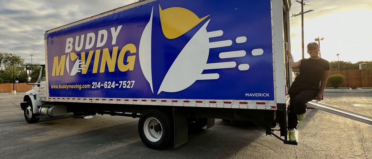 Buddy Moving trucks out on a job