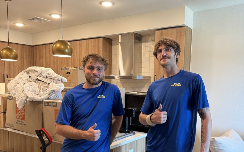 A Buddy Moving crew on a house move
