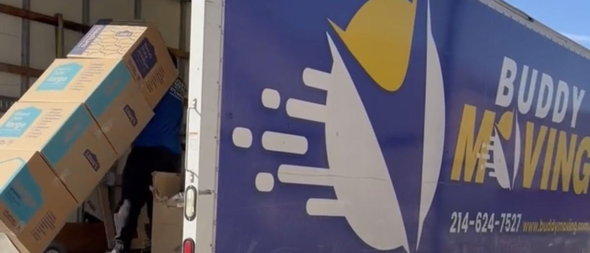 A Buddy Moving crew on a job in Lewisville, Texas