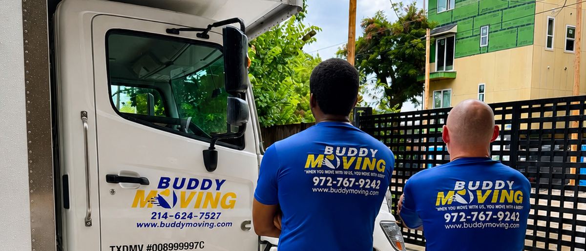 A Buddy Moving crew on a job in Richardson, Texas